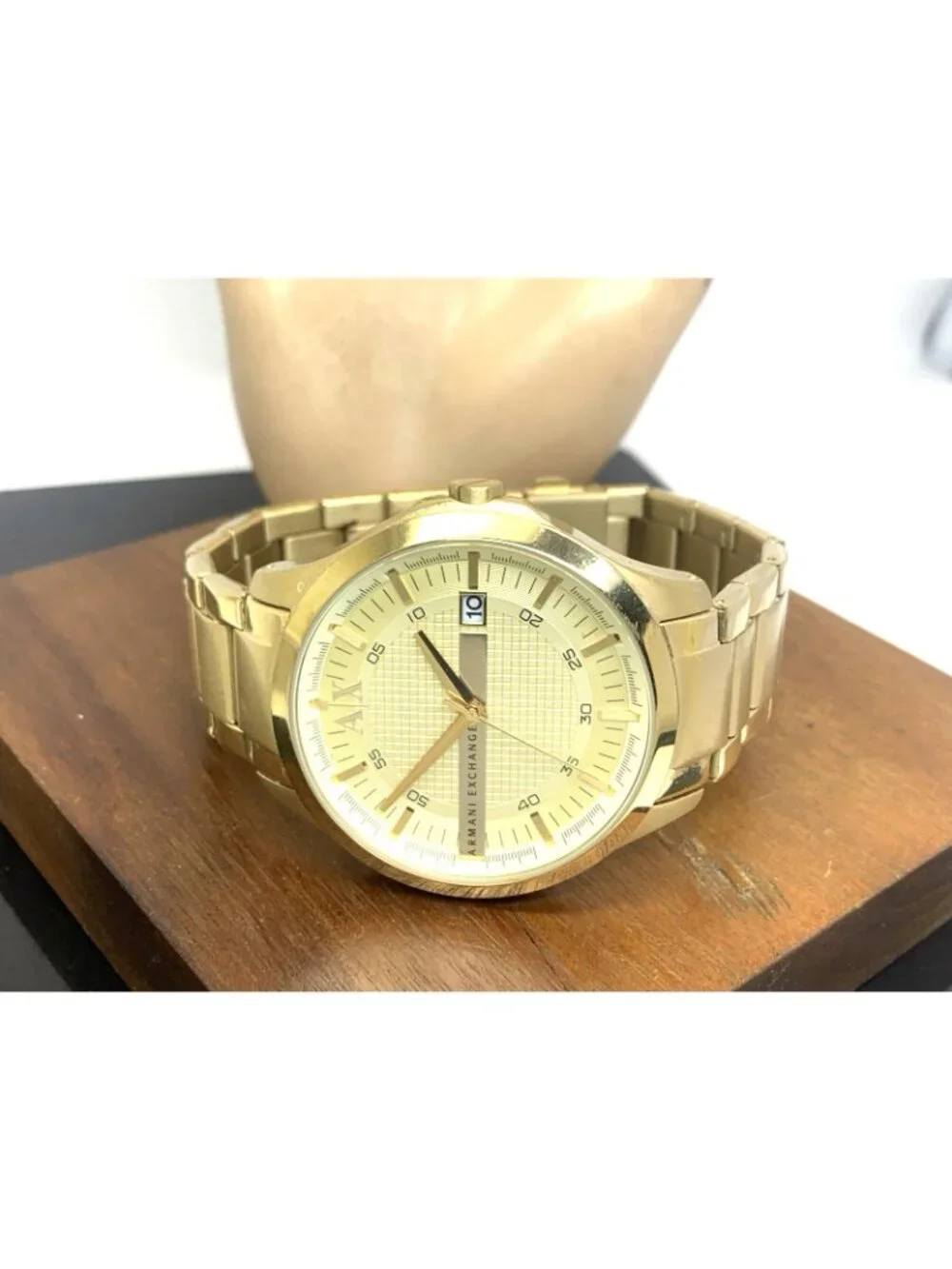 Armani Exchange Men's Watch AX2131 Quartz Gold Stainless Steel 46mm